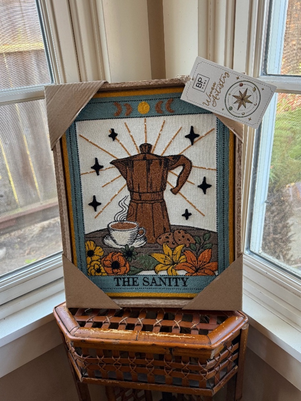 BP HOME TEXTILE Embroidery Wall Art "THE SANITY " 12 x15 New